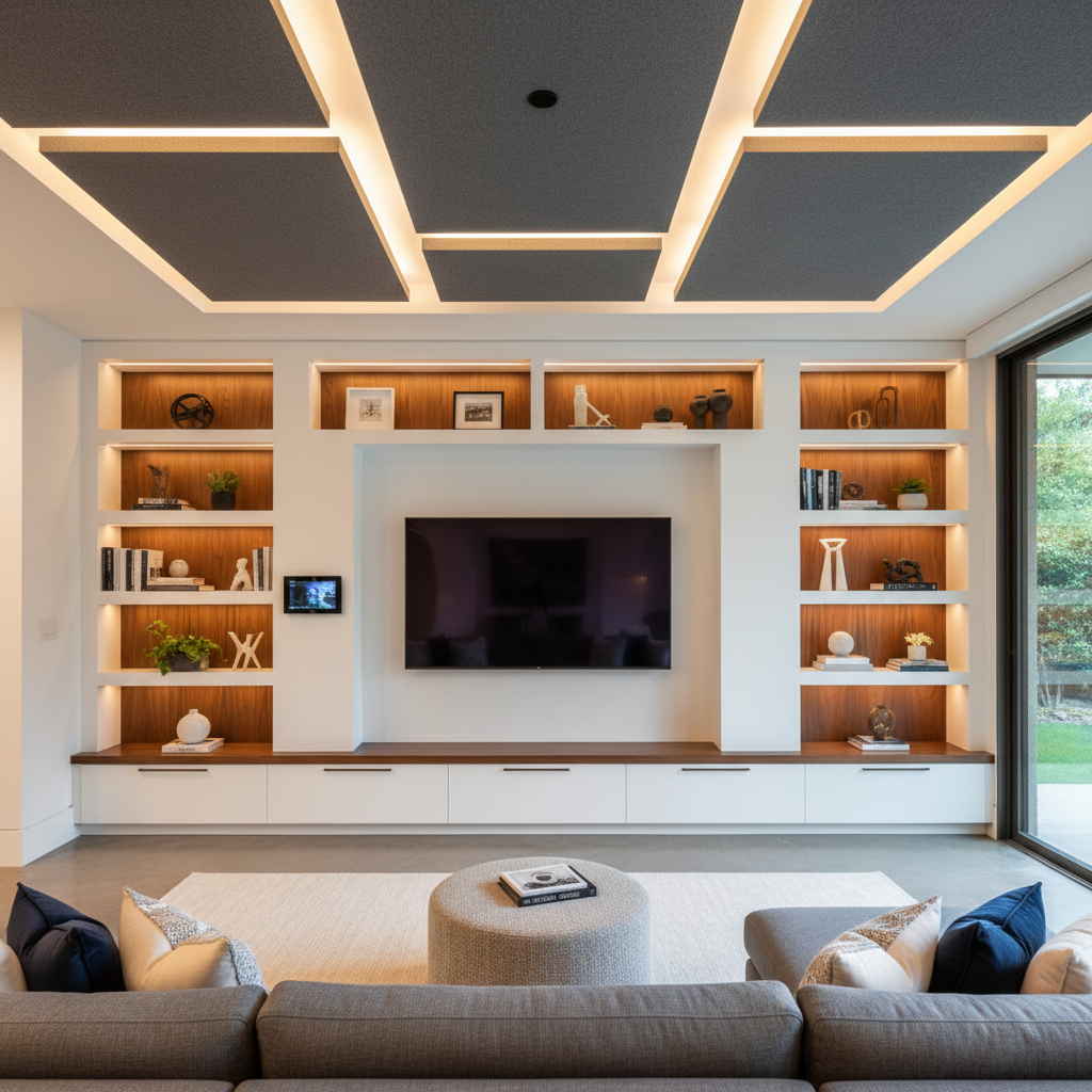 Family Room Entertainment Centers - Tell Projects Conroe TX