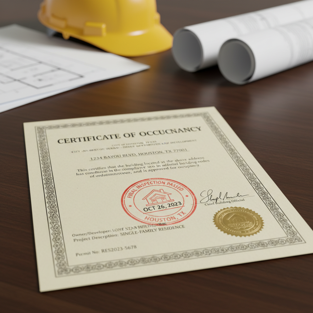 Final Permit Closeout - Tell Projects Conroe TX