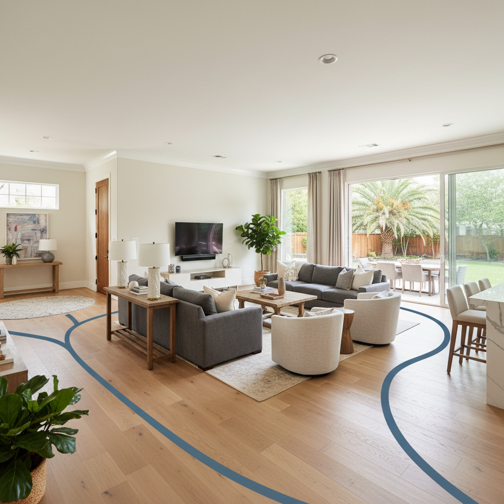 Furniture & Traffic Flow Planning - Tell Projects Conroe TX